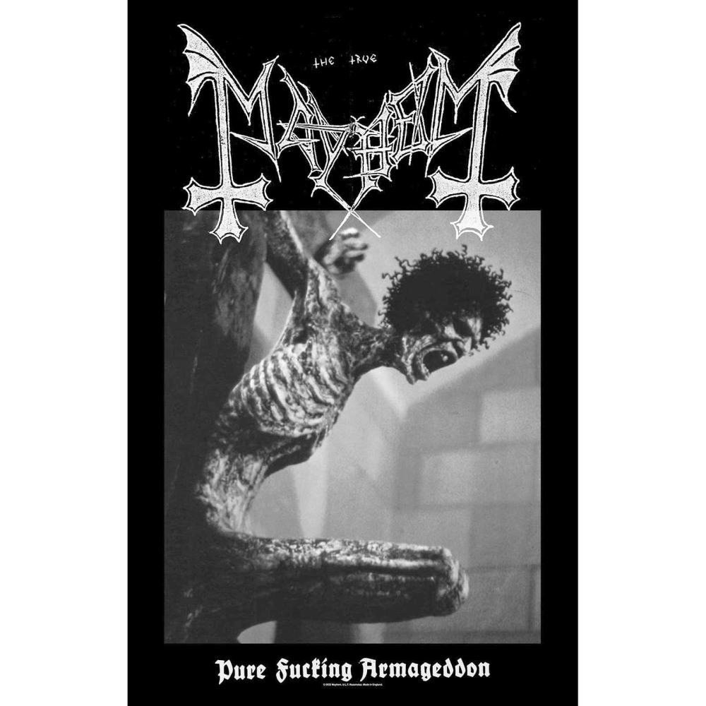Mayhem - Fucking Armageddon Textiel Poster - Zwart